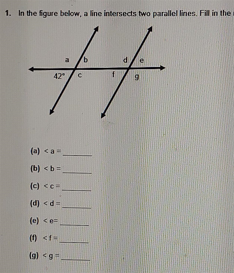 PLEASE HELP ASAP NO LINKS OR WILL BE REPORTED! 1. In the figure below, a line intersects-example-1