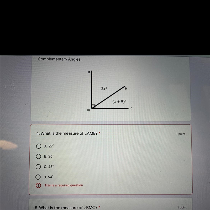 I need help answering 4 and 5 4. What’s the measure of 5. What’s the measure of-example-1