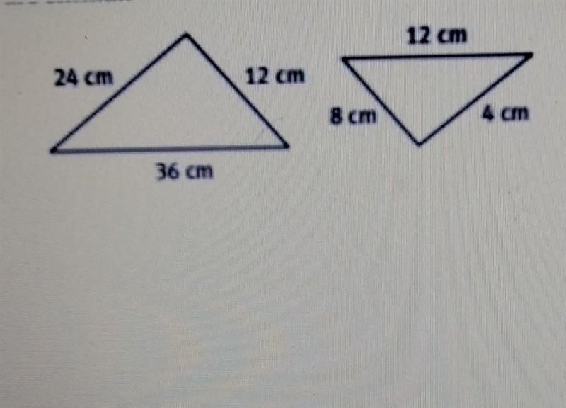 Are the triangles similar? Justify your answer​-example-1