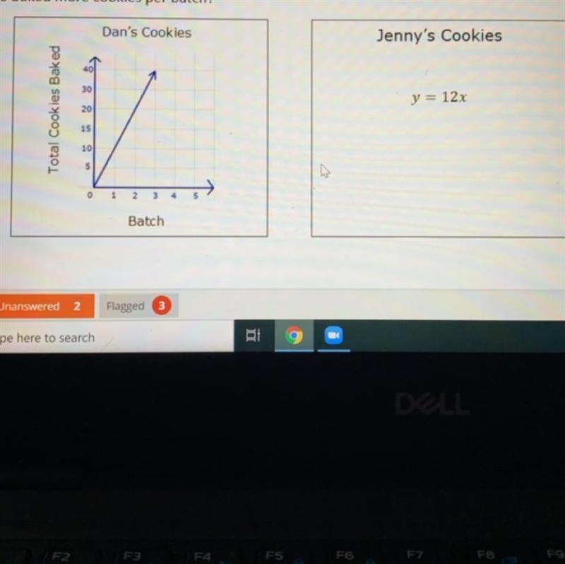 Who baked more cookies per batch? A. Dan baked 2 more cookies than jenny per batch-example-1