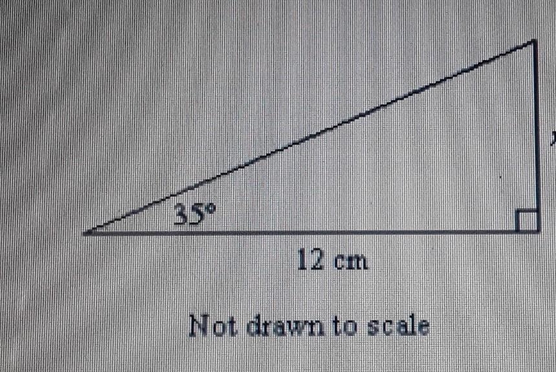 Find the value of x. Round the length to the nearest tenth. 350 12 cm Not drawn to-example-1