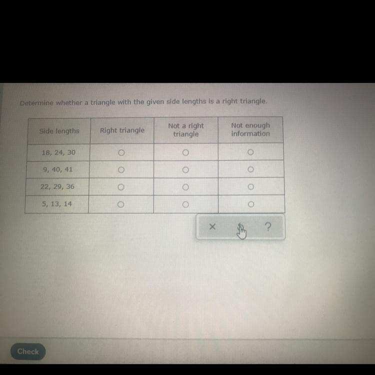 Urgent!! Math help!! For each box “side length” choose what dot I circle in.-example-1