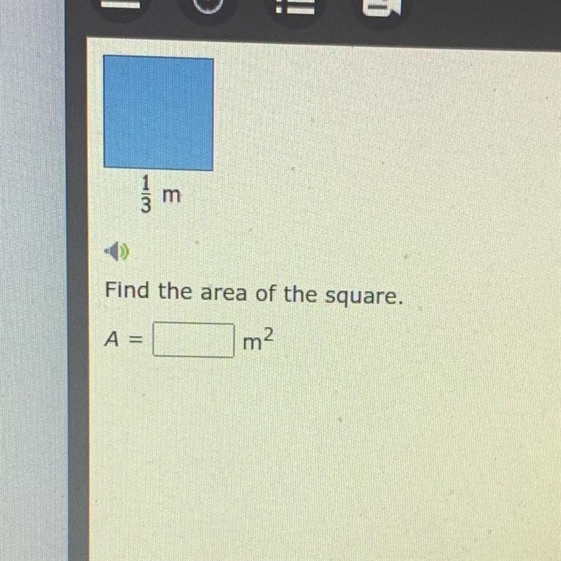 Find the area of the square. A = m4 2-example-1