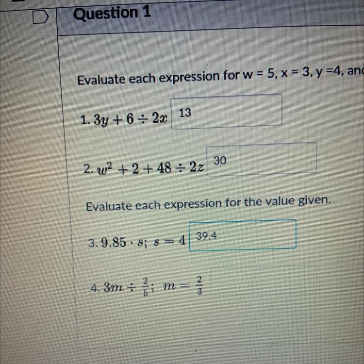 Solve number 4 and evaluate and get the answer-example-1