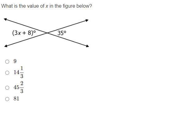 What is the value of x in the figure below?-example-1