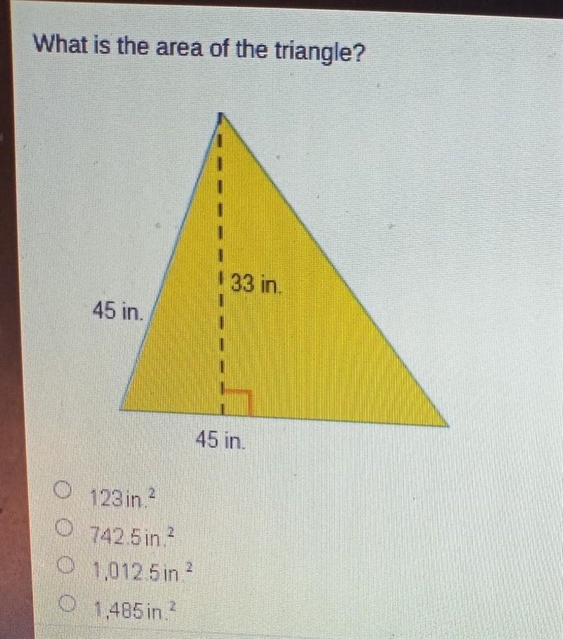 What is the area of the triangle? ​-example-1