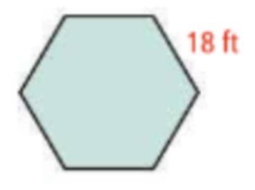 Please help! Find the area of the regular hexagon. Round your answer to the nearest-example-1