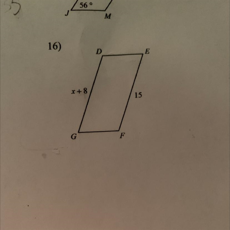 How to find X in a parallelogram-example-1