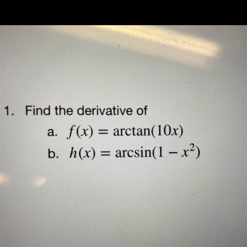 Find the derivative of a & b (see attachment)-example-1