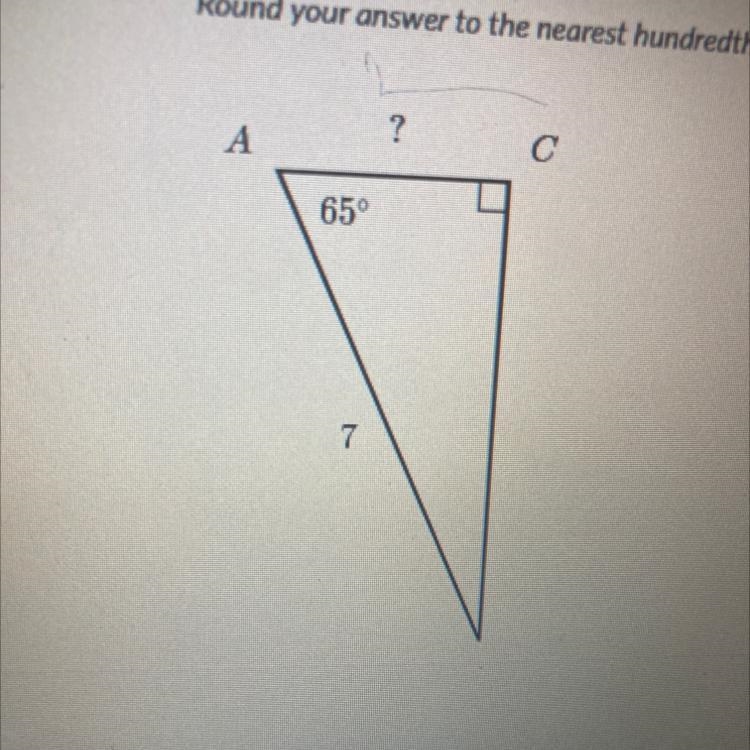 Round your number to the nearest hundredth 65 7-example-1