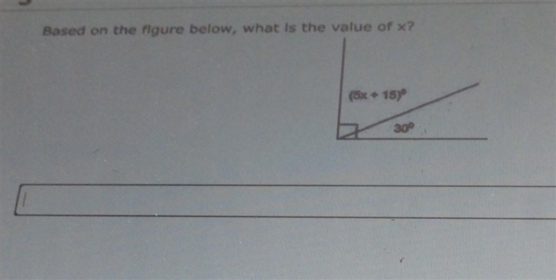 Based on the figure below, what is the value of x? (look at picture \/) ​-example-1