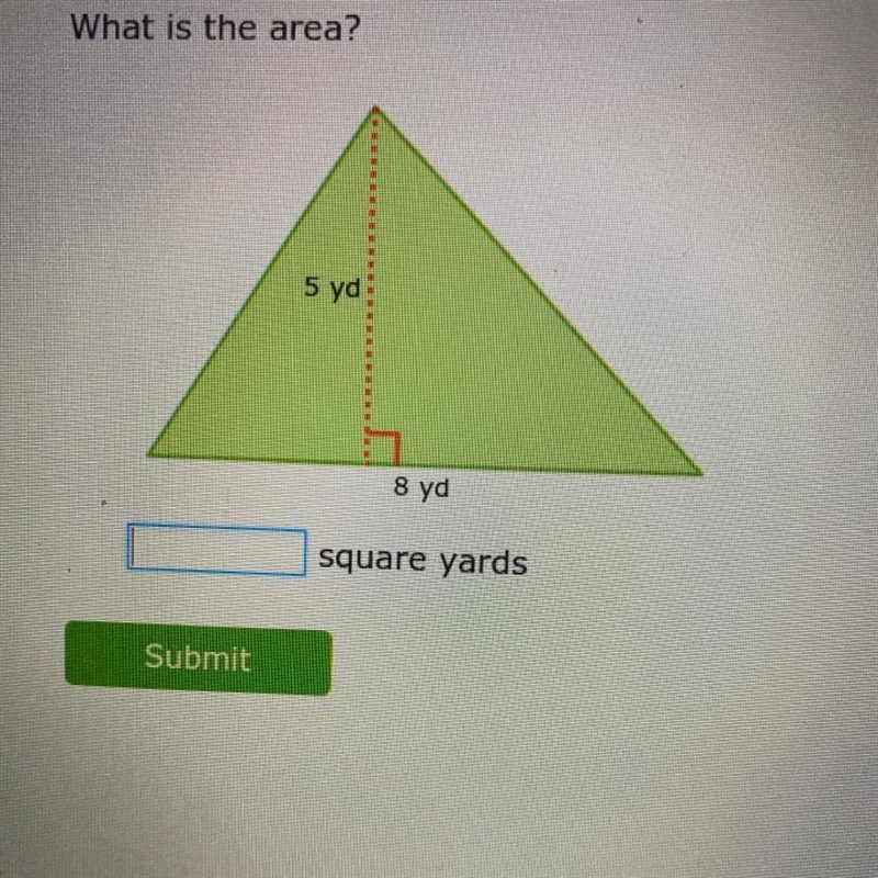 Help fastt!! > AA.3 Area of triangles and trapezoids ENE(IXL) What is the area-example-1