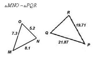 What is the length of side QR? A. 12.04 B. 13.04 C. 14.04 D. 15.04-example-1