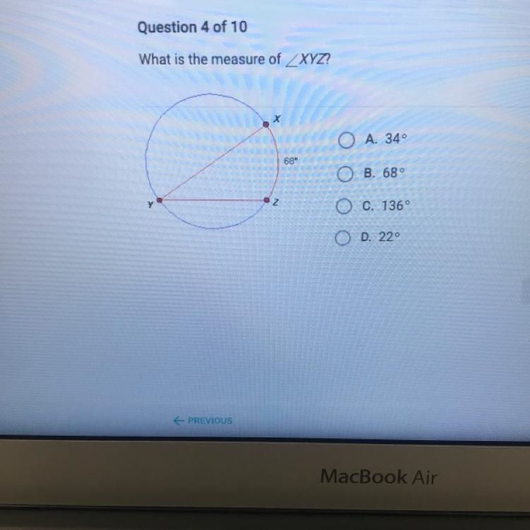 What is the measure of XYZ?-example-1