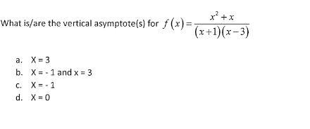 Verticle asphotes for the problem depicted in the screen shot.-example-1