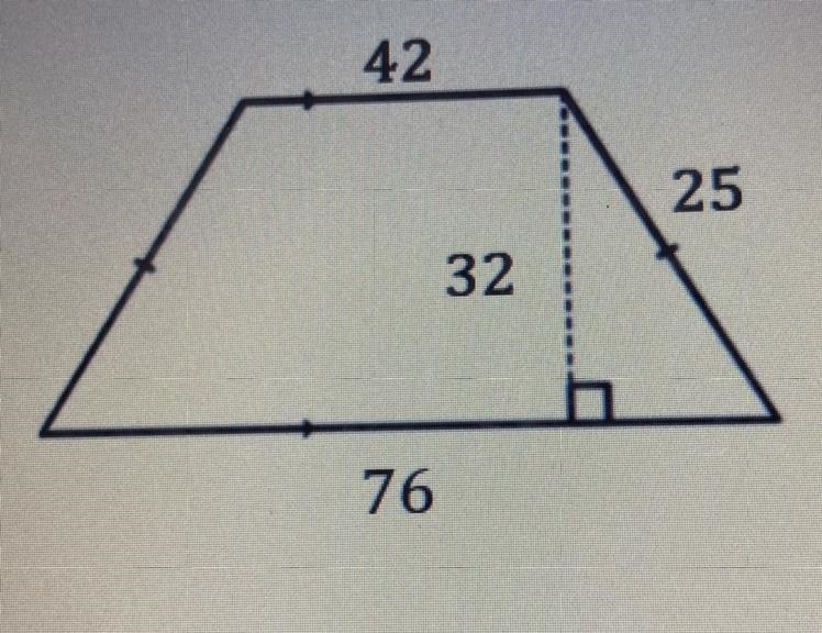 I need help! Determine the area and perimeter of the quadrilateral below.-example-1