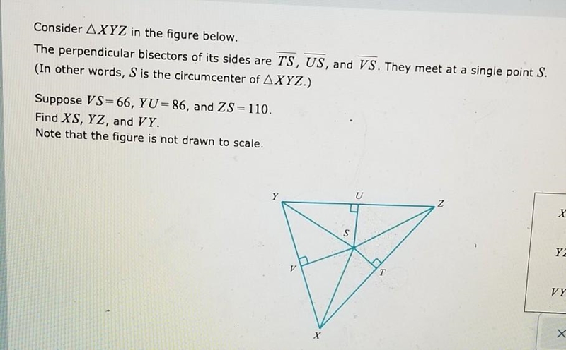 Find XS, VY, and YZ. I am very confused on what to do.​-example-1