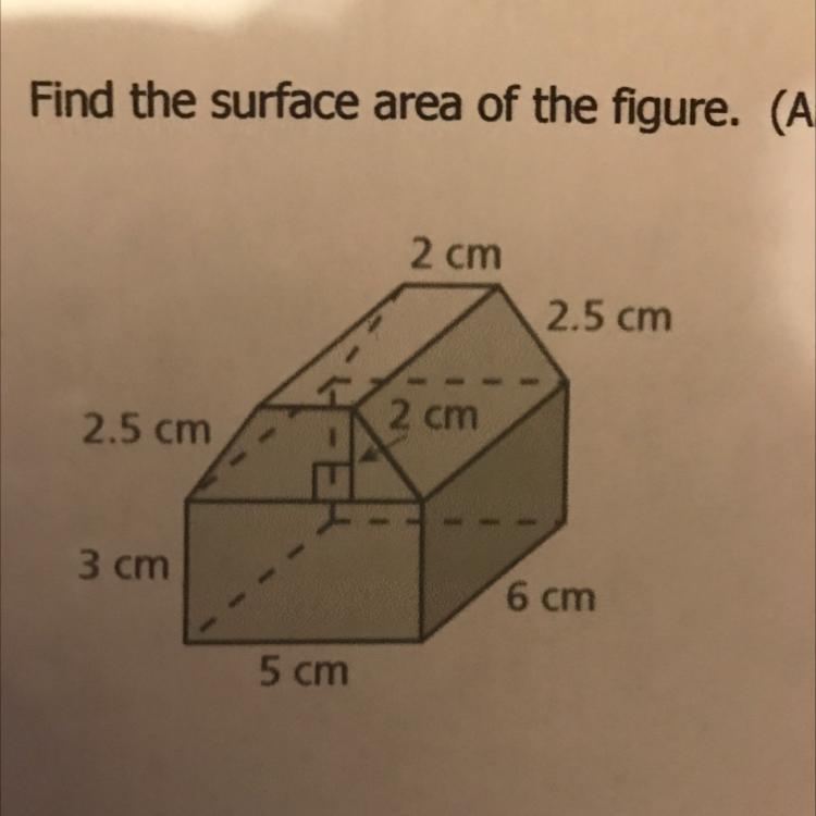 Find the surface area of the figure.-example-1