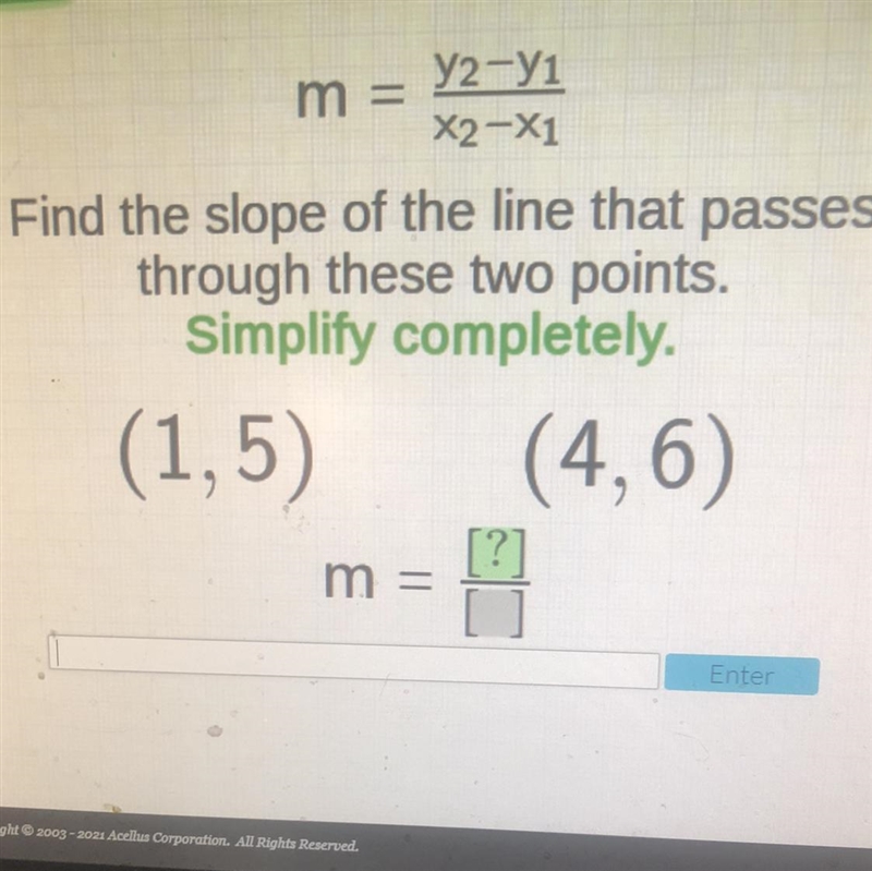 Find the slope of the line-example-1