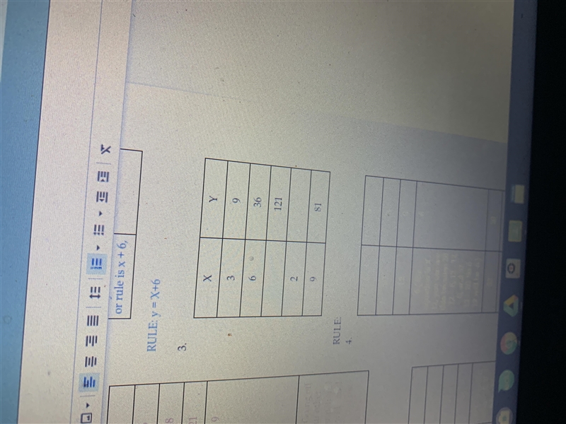 What is the rule of the table? provide explanation plz-example-1