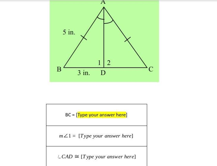 Need help geometry Fill in the blank. Use ∆ABC to answer the following:-example-1