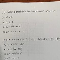 Which expression is equivalent to (2x ^2 +6)(x-2)-example-1