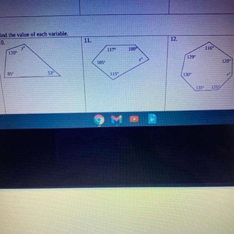 Find the value of each variable HELPP-example-1