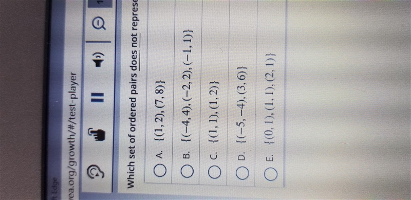 Which set of ordered pairs does not represent a function?-example-1