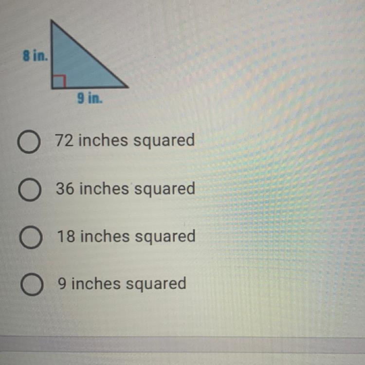 What is the area of the triangle below?-example-1