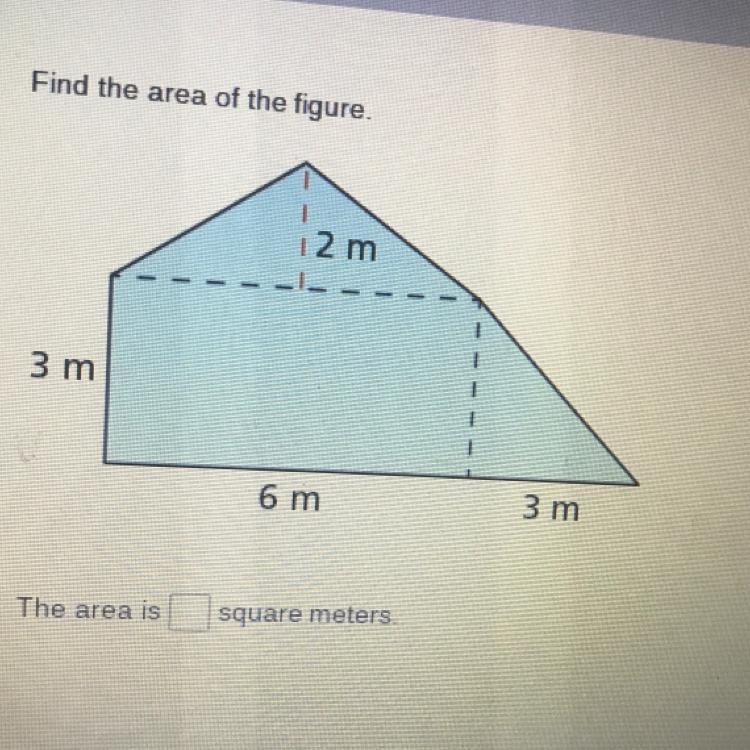 Find the area of the figure 2m 3m 6m 3m-example-1