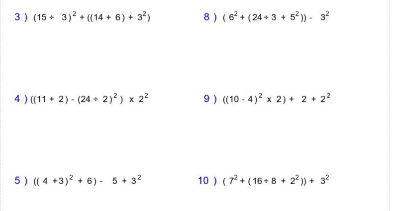 Please Help me! I am giving 100 Points! This is BEDMAS. B= BRACKETS E= EXPONENTS D-example-1