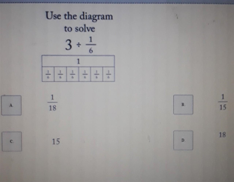 Use the diagram to solve 3 ÷ 1/6 ​-example-1