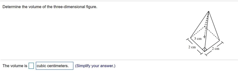 Determine the volume of the​ three-dimensional figure.-example-1