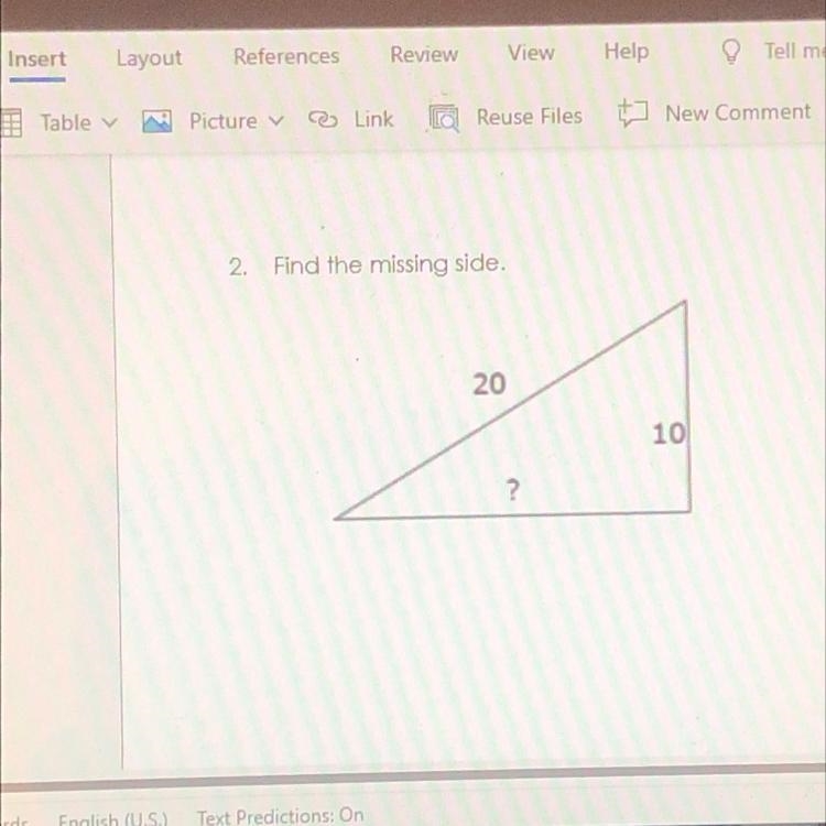 Find the missing side.-example-1