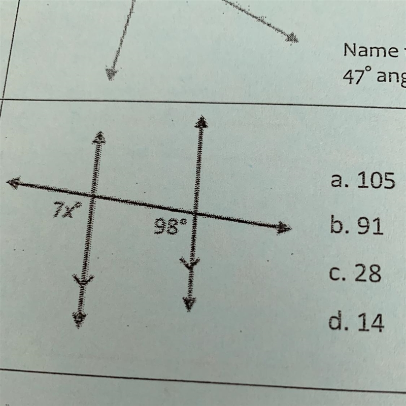 Which is the correct value of x-example-1