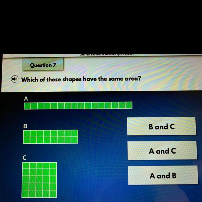 Which of these shapes have the same area?? help ;-;-example-1