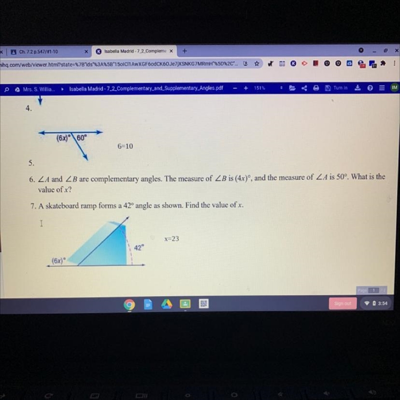 I NEED HELP WHATS THE VALUE OF X ??? #6-example-1