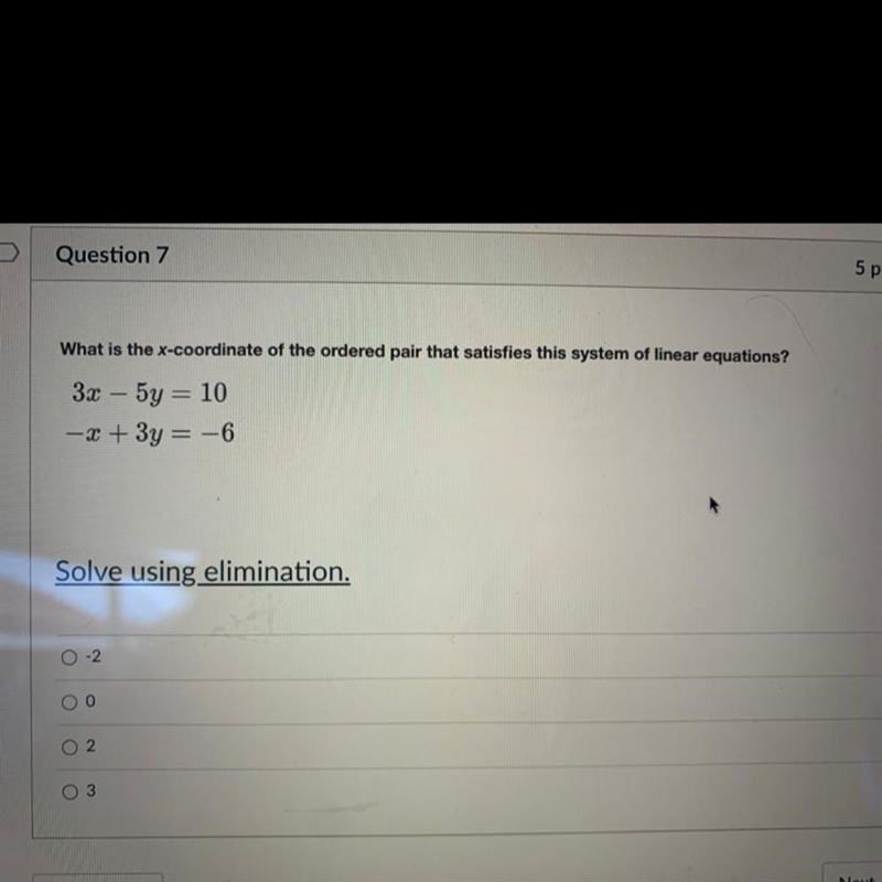 What is the x- coordinate of the ordered pair that satisfies this system of linear-example-1