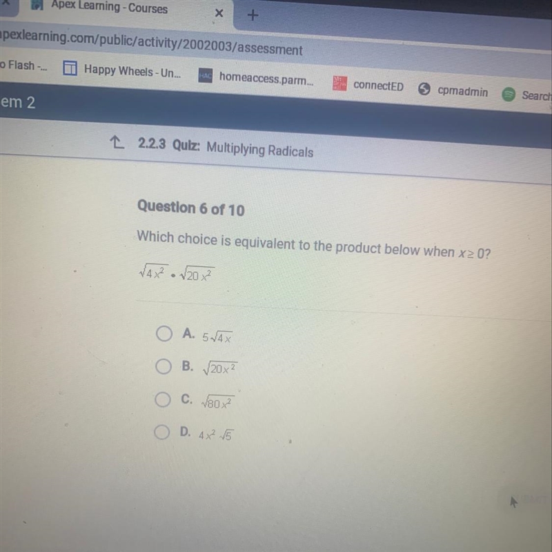 Which choice is equivalent to the product below when x is greater than or equal to-example-1