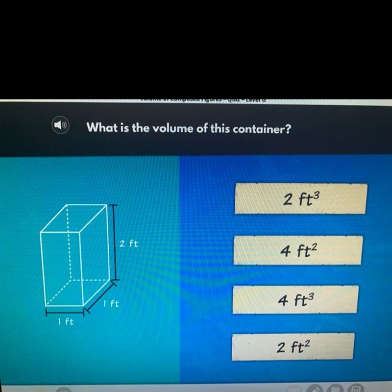 Someone please help!!! What is the volume of the container?-example-1