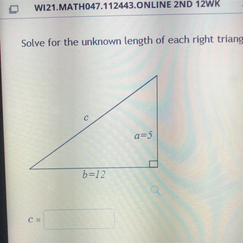 30 points! solve for the unknown length of each right triangle-example-1