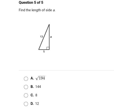 Find the length of side a.-example-1