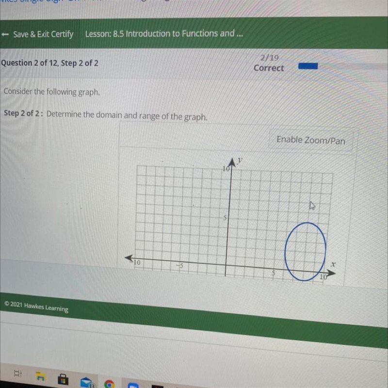 Determine the domain and range of the graph-example-1