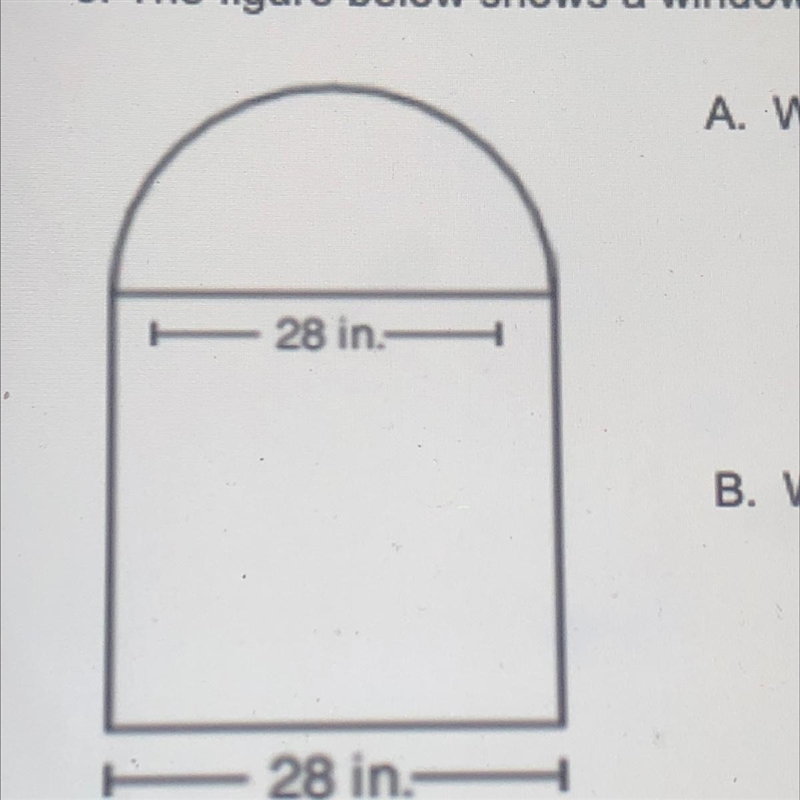 The figure below shows a window that is made from a part of a square and a part of-example-1