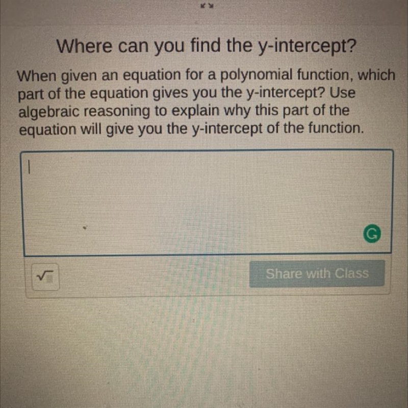 Where can you find the y-intercept? When given an equation for a polynomial function-example-1