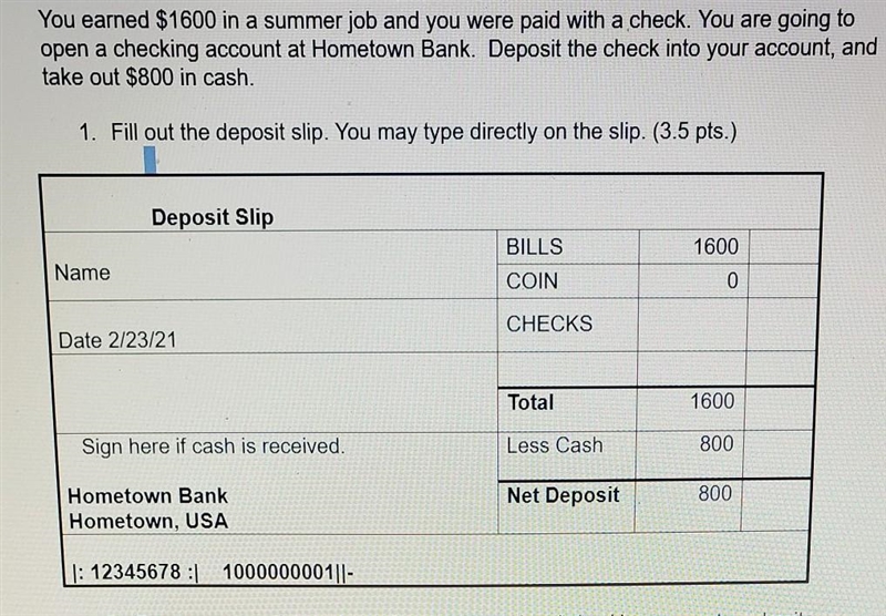 I need help on how to fill a deposit slip, please someone help with details and dont-example-1