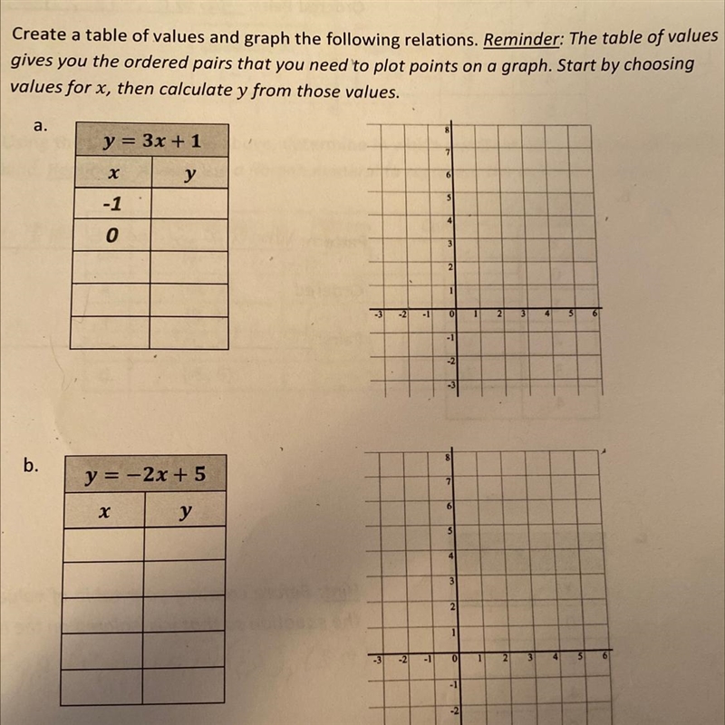 Please helps fill in the charts A and b With order of pairs-example-1