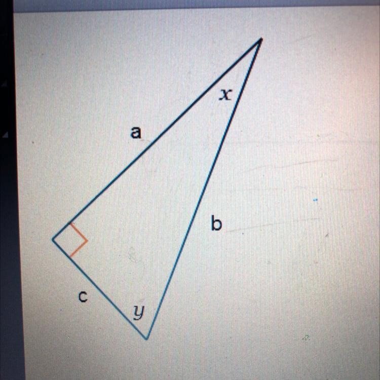 Which equations for the measures of the unknown angles x and y are correct? Check-example-1