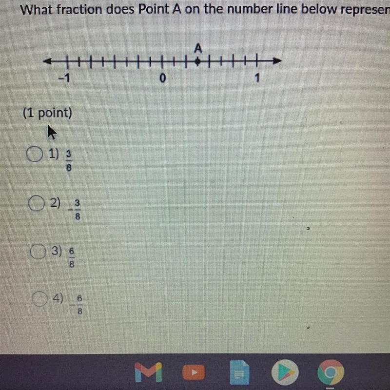 What fraction dose point A on the number line Belem reprasent-example-1