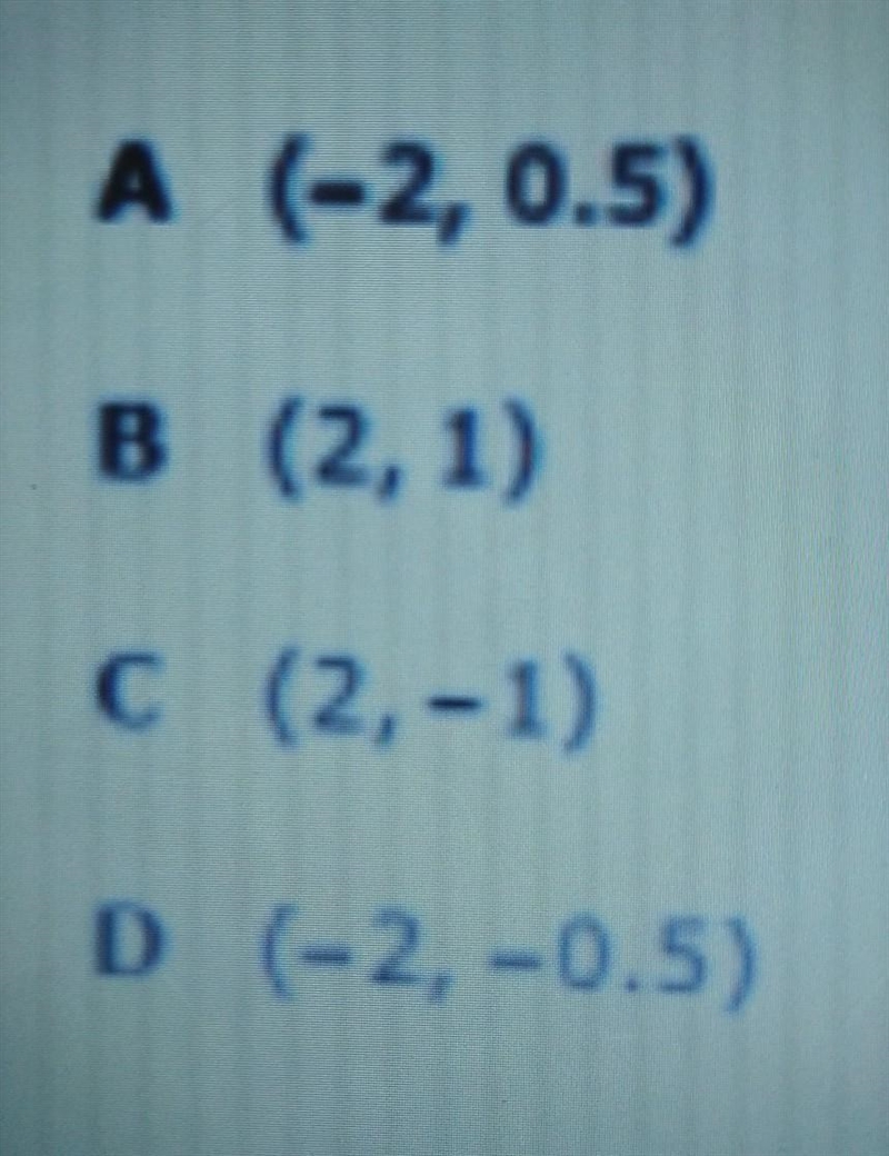 Which ordered pair is in the solution set of 0.5x - 2y ≥ 3?​-example-1